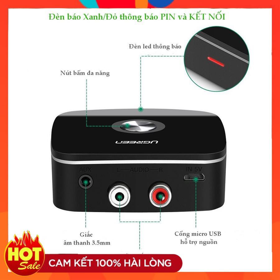 [Chính Hãng] Bộ thu Bluetooth 4.2 cho Loa Và Amply cao cấp Ugreen 40759 - Hàng chính hãng