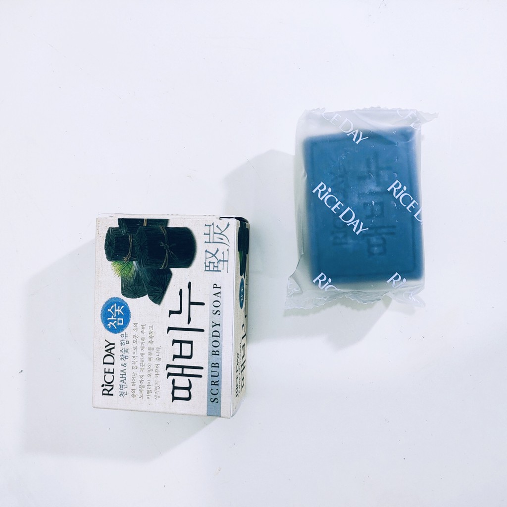 Xà phòng tắm thảo dược Hàn Quốc tinh chất than hoạt tính, Soap tẩy da chết giúp trắng da, ngừa mụn 100g | BigBuy360 - bigbuy360.vn