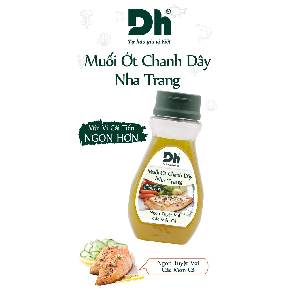 Muối ớt chanh dây Nha Trang Dh Foods sốt chấm chua cay hải sản cá tôm 200gr