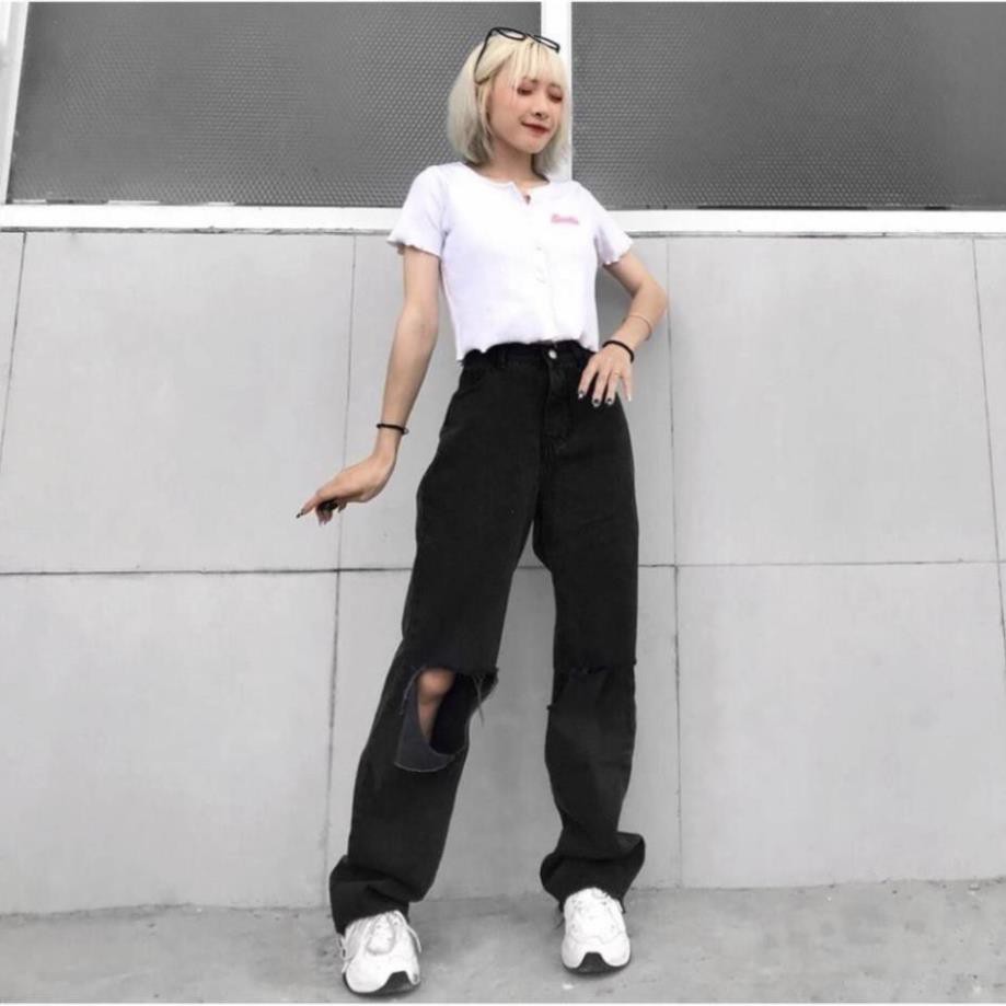 Quần Jean Ống Rộng SIMPLE JEAN 2 Màu Unisex