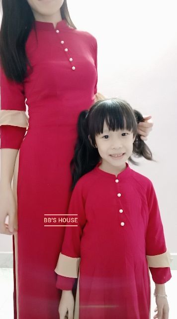 Áo dài dáng mới mix tay RA MẮT THÊM ÁO CHO BÉ
