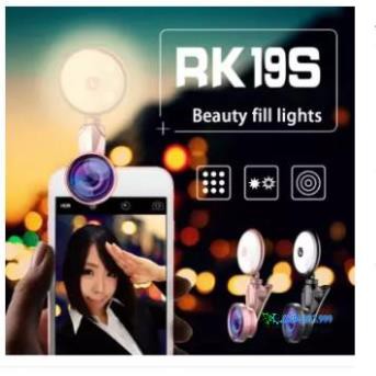 Ống lens RK19S hỗ trợ Selfie Cho điện thoại tích hợp đèn led 8 bóng | BigBuy360 - bigbuy360.vn