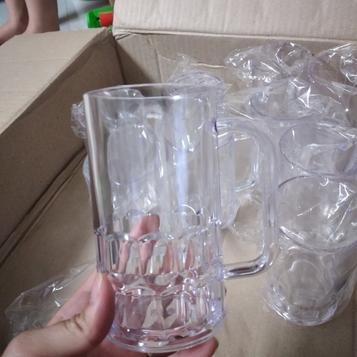 Cốc Bia Pháp Nhựa Meka Trong Suốt Siêu Đẹp, Siêu Bền