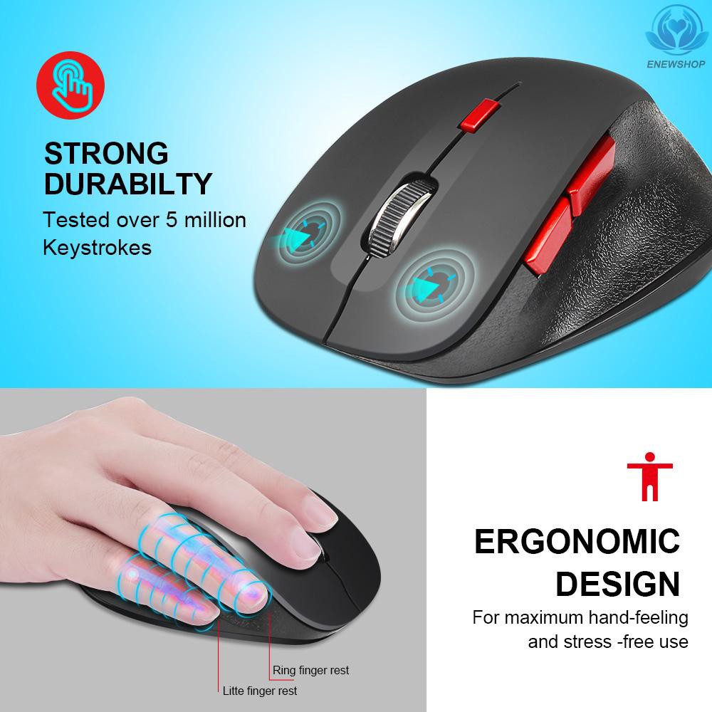 【enew】YWYT Wireless Mouse 2.4GHz Gaming Mouse Ergonomic Design Gaming Mouse Optical Mouse 2400DPI