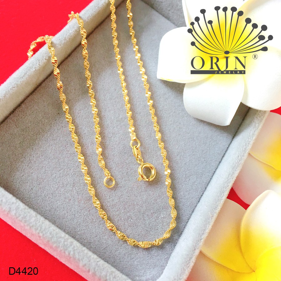 Dây chuyền xoắn khóa tròn bền màu 24 cao cấp Orin D4420