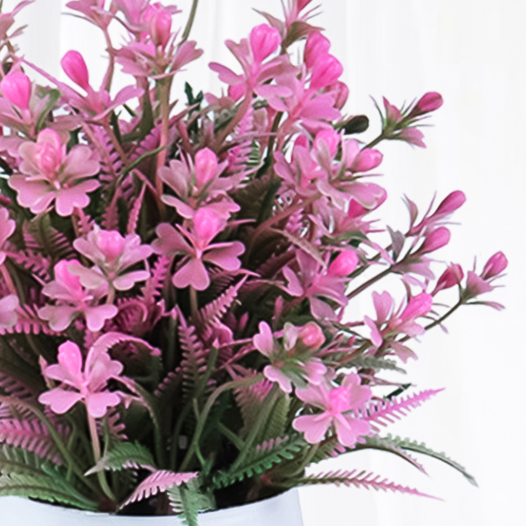 Chậu hoa giả trang trí nhà cửa xinh xắn