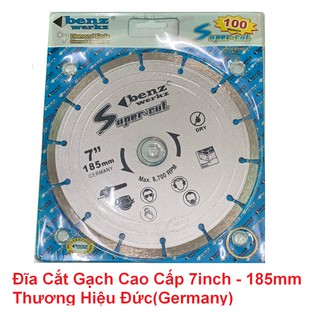 [ChínhHãng]Đĩa cắt bê tông, lưỡi cắt gạch 7inch - 185mm cao cấp thương hiệu Đức(Germany) Super-Cut BenzWerkz