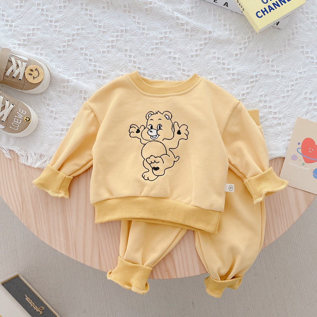 Bộ nỉ cho bé BINBON KIDS ,bộ nỉ cho bé trai bé gái chất da cá cực đẹp cho bé từ 7-18kg