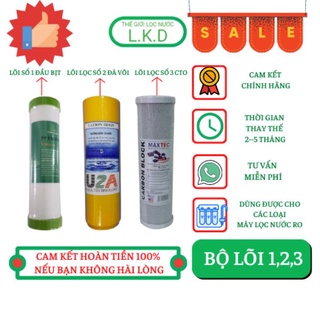 Bộ lõi 123 máy lọc nước RO, bộ lõi 123 dùng được cho tất cả các loại máy lọc RO gia đình