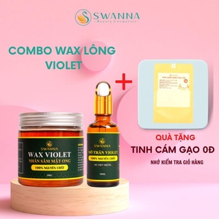 Combo Wax Lông VIOLET Với Mỡ Trăn Triệt Lông SWANNA Ngọc Lan Tây Tẩy Và Waxing Tận Gốc Vùng Nách Chân Tay Bikini Ria Mép
