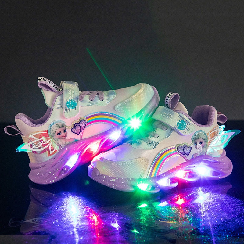 Giày Thể Thao Mùa Thu 2022 Có Đèn Thiết Kế Mới Cho Bé Gái