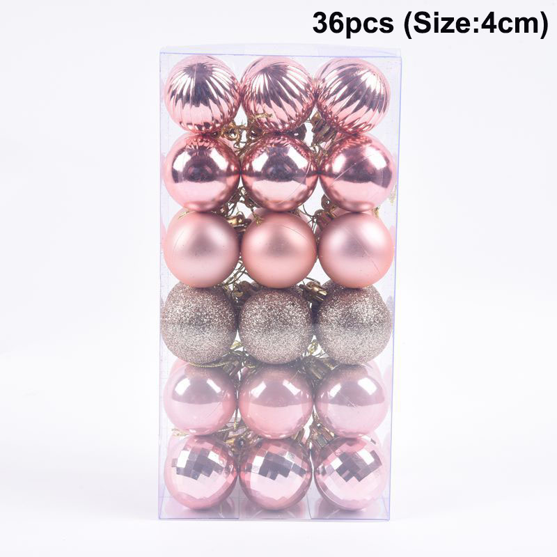 Set 36 quả cầu treo trang trí giáng sinh xinh xắn