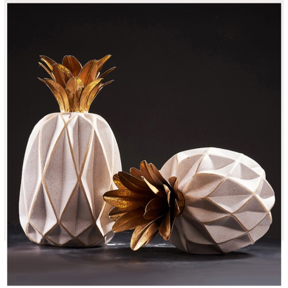 Tượng trái thơm giả trang trí nhà cửa phong cách Bắc Âu sang trọng-mang ý nghĩa may mắn cho gia chủ-trưng bày quà tặng