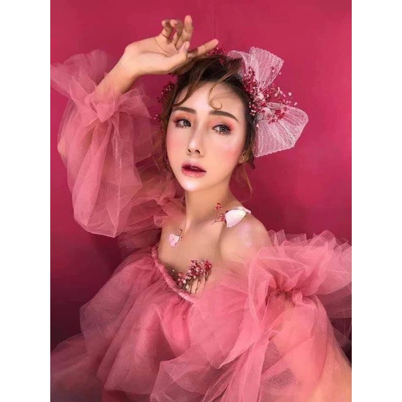 váy chụp hình màu xám liền thân