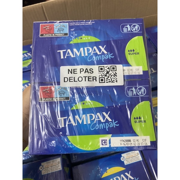 Băng vệ sinh dạng ống Tampax compak xách Pháp