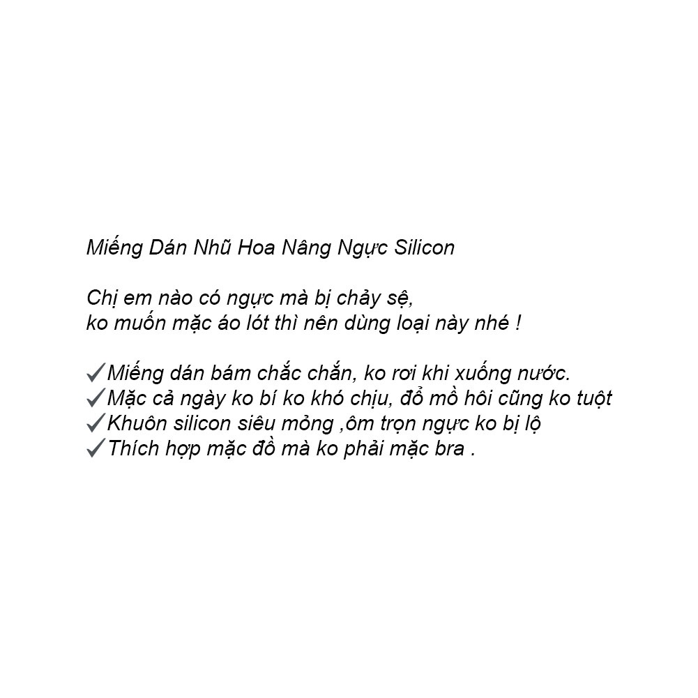 Dán ti KRYSTAL nâng ngực silicon size to NK127B