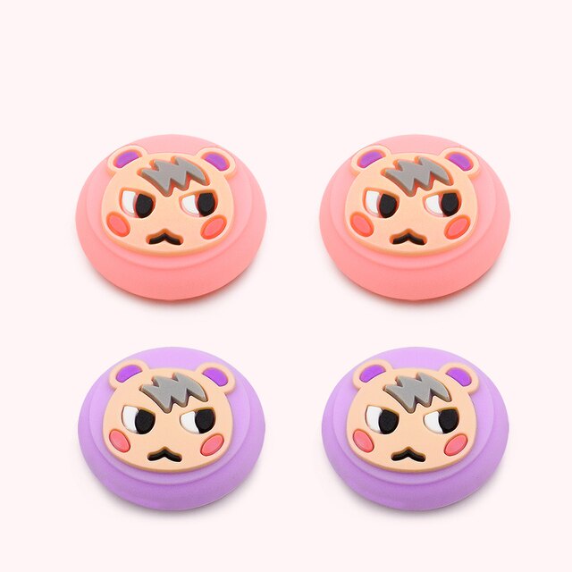 Set 4 Núm Bọc Analog Cho Tay Cầm Nintendo Switch Oled / v2 / Switch Lite Phiên Bản Animal Crossing