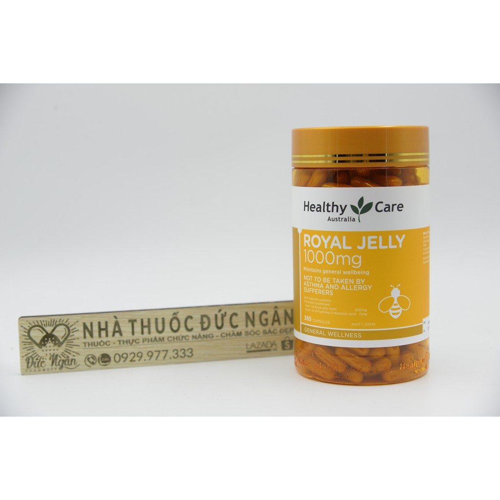 Sữa Ong Chúa  Healthy Care Royal Jelly 1000 - Bồi bổ cơ thể, làm dẹp da - 365 viên