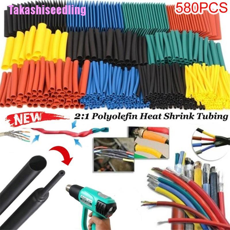 580 Chiếc Ống Co Nhiệt Cách Điện Tiện Lợi Nhiều Màu