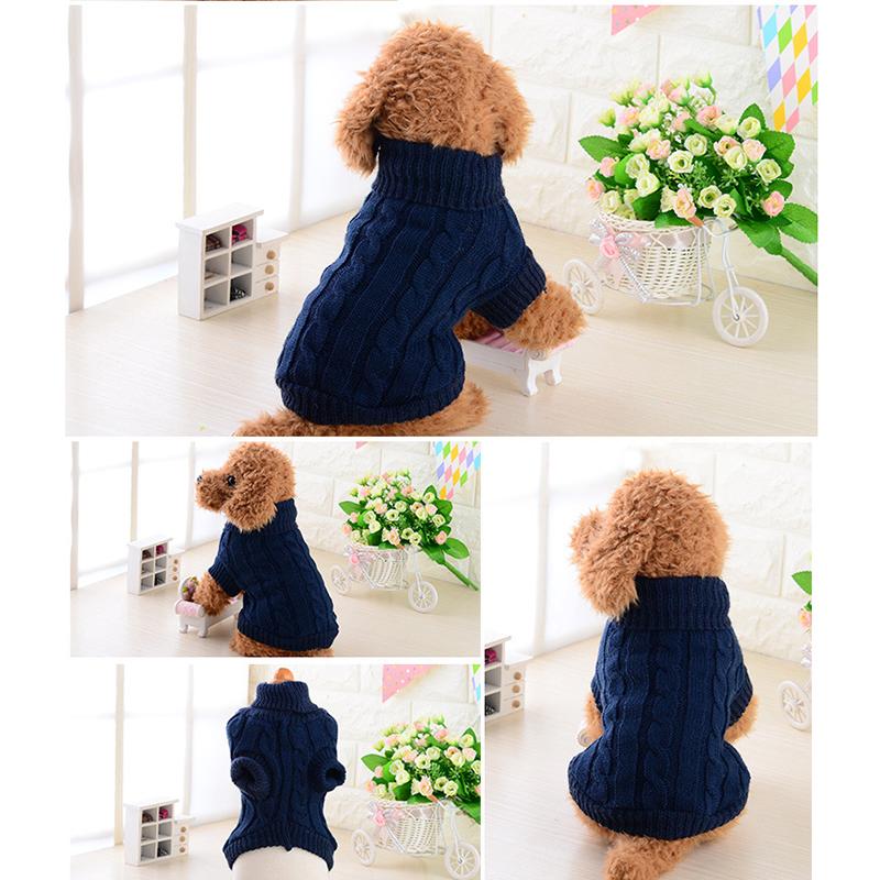 Pet Dog Warm Jumper Áo len Quần áo Chó con Mèo dệt kim Áo khoác Freesize