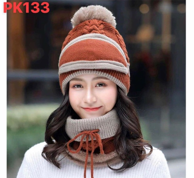 SET KHĂN MŨ LEN CHO NỮ SIÊU ẤM SIÊU XINH