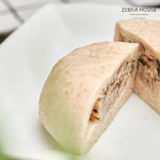 Bánh Bao Nguyên Cám Nhân Gà Nấm Xé Sợi Set 5 Bánh