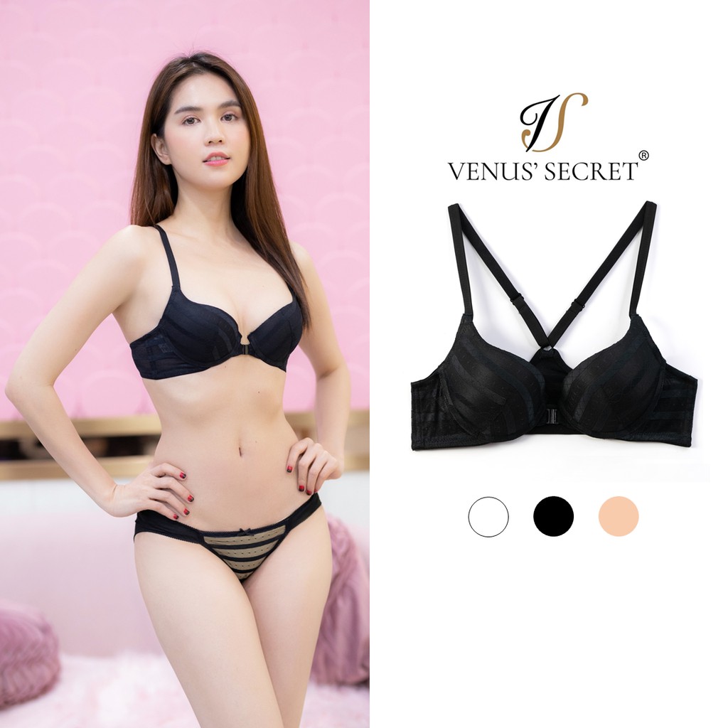Áo ngực nữ có cup ngực phối ren mút vừa hỗ trợ tạo dáng gợi cảm dễ phối đồ VENUSSECRET