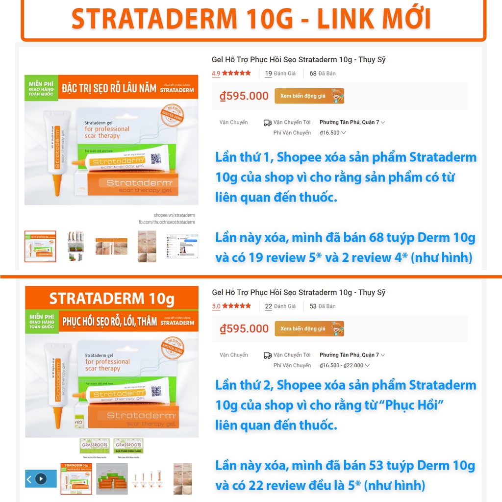 Gel Hỗ Trợ Làm Mờ Sẹo Strataderm 10g - Chính Hãng Thụy Sĩ