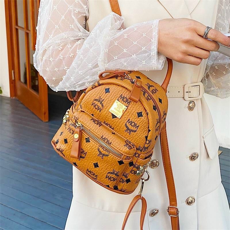 balo mcm mini thời trang màu nâu qc❣️Freeship❣️