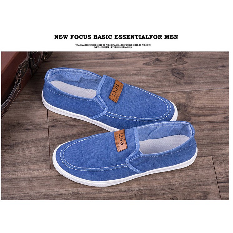 Giày Lười Jean - Xanh Nhạt [2Tất Lười]  SpS | BigBuy360 - bigbuy360.vn