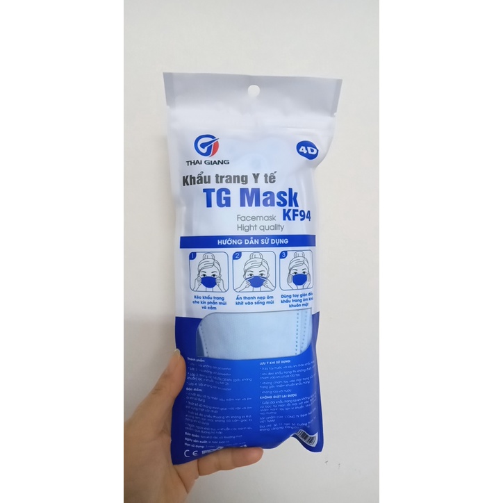 Khẩu Trang y tế Thái Giang 4 lớp công nghệ KF94 UNI MASK chống bụi mịn và kháng khuẩn cao cấp ôm sát mặt