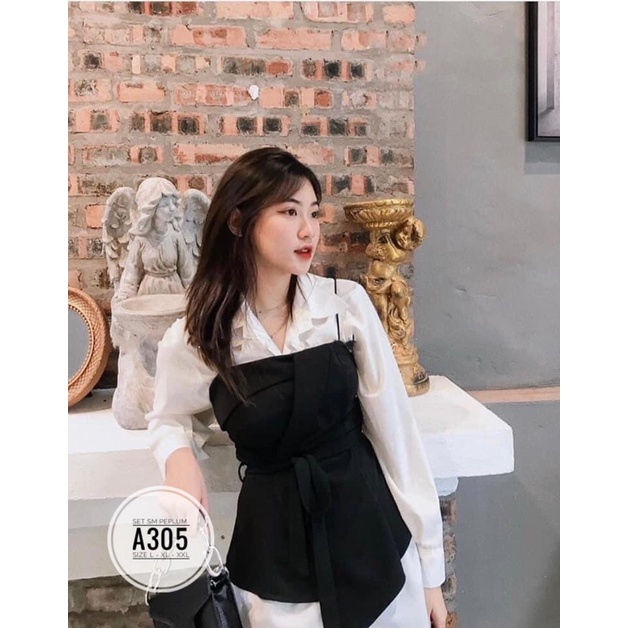 Bigsize Set SM peplum A305