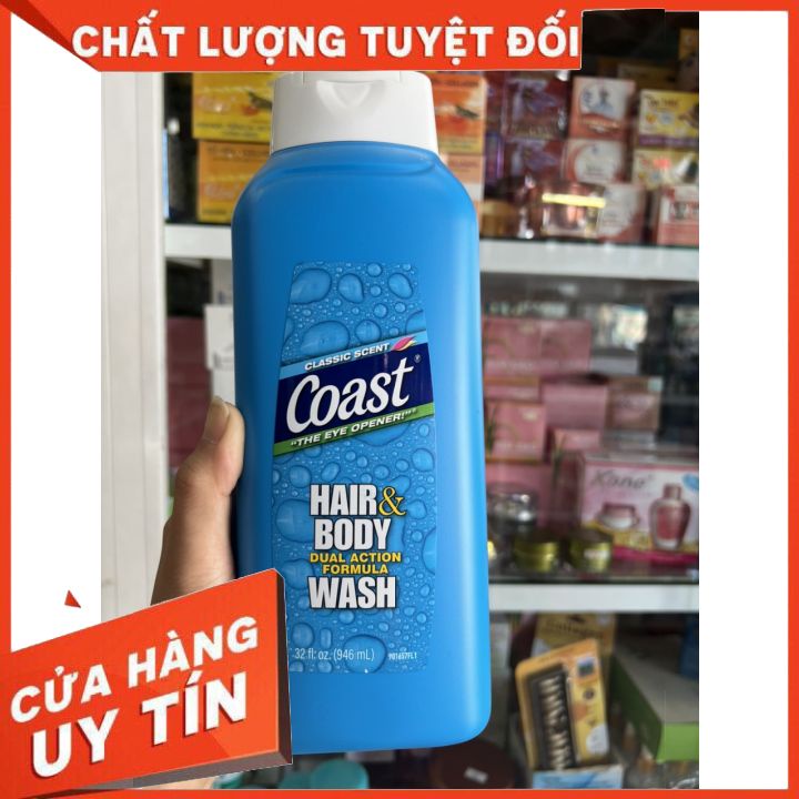 [ HÀNG NHẬP KHẨU] TẮM GỘI TOÀN THÂN COAST 946ML MỸ - Hair &amp; Body Wash - DÀNH CHO CẢ NAM LẪN NỮ - DIỆT TRỪ VI KHUẨN