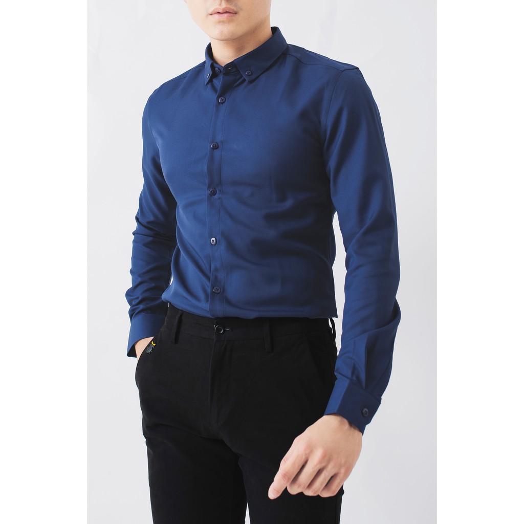 Áo Sơ Mi Trơn Nam - Áo sơ mi cao cấp dài tay nam thích hợp mặc tiệc, công sở - A068 - 3