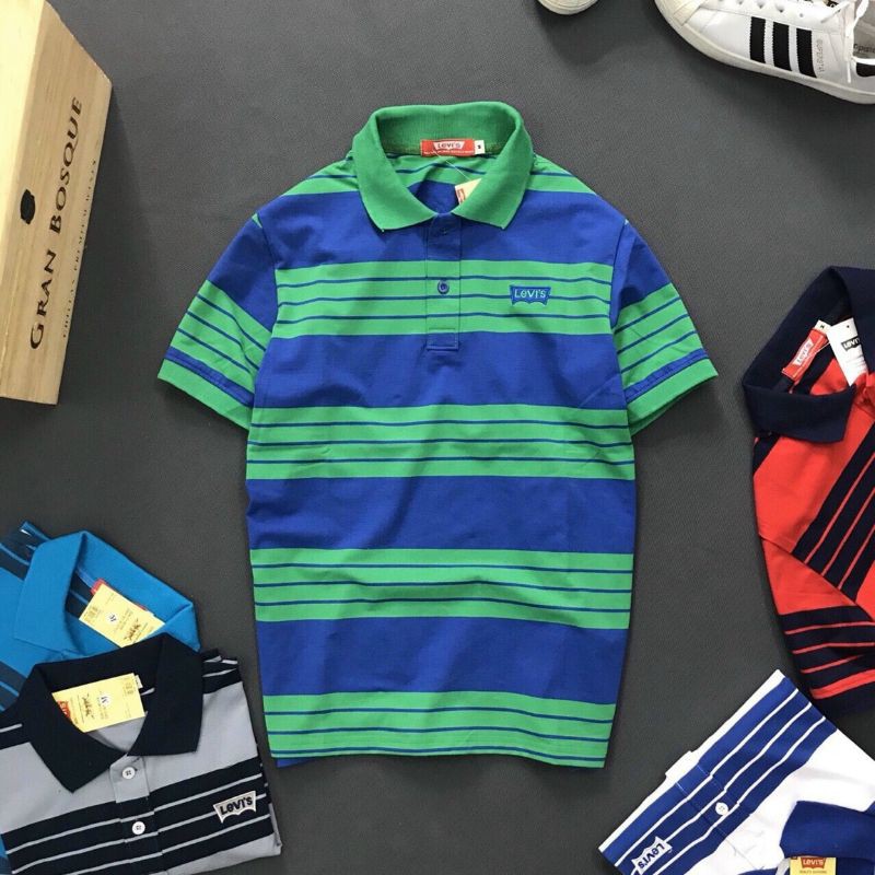 Áo thun cotton sọc cao cấp Levis