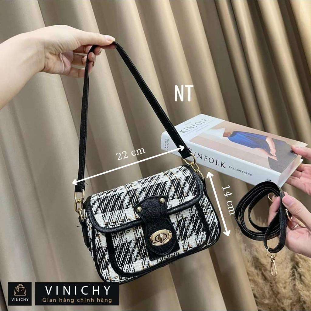 Túi xách nữ đeo chéo, túi đi chơi, đi học VINICHY, da đẹp, thời trang cao cấp size 25cm HA091