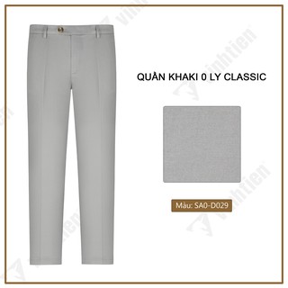 Quần kaki nam trơn màu 0 ly Classic Vĩnh Tiến - D029