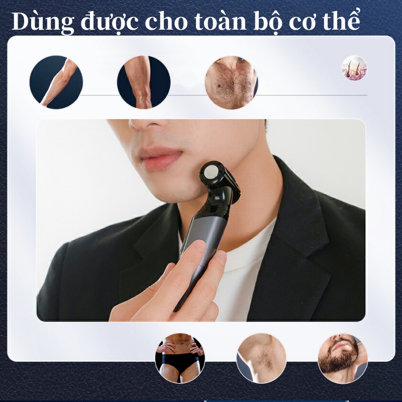 Máy cạo râu KENSEN thiết kế 2 trong 1 không làm đau cao cấp