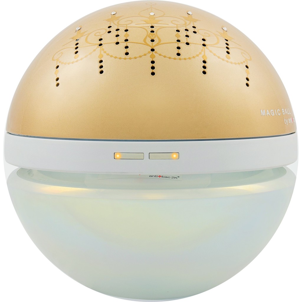 Máy lọc không khí Magic Ball Chandelier Gold Antibac2K, khử mùi, kháng khuẩn, diệt virus, loại trừ bụi PM2.5, thơm phòng