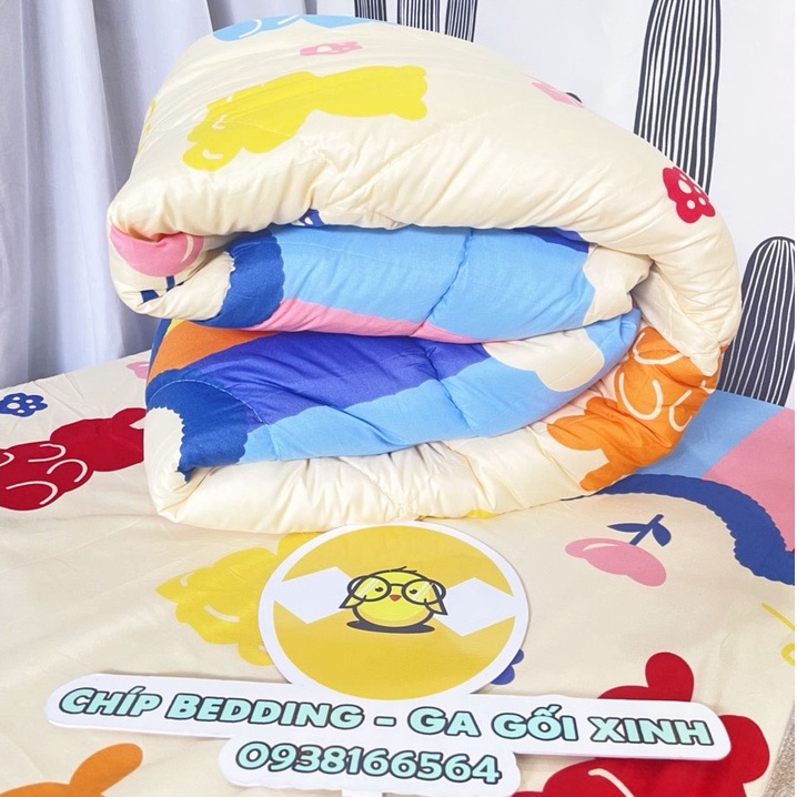 CHĂN PHAO TRẦN BÔNG DÀY DẶN 1M8X2M NHIỀU MÀU SẮC
