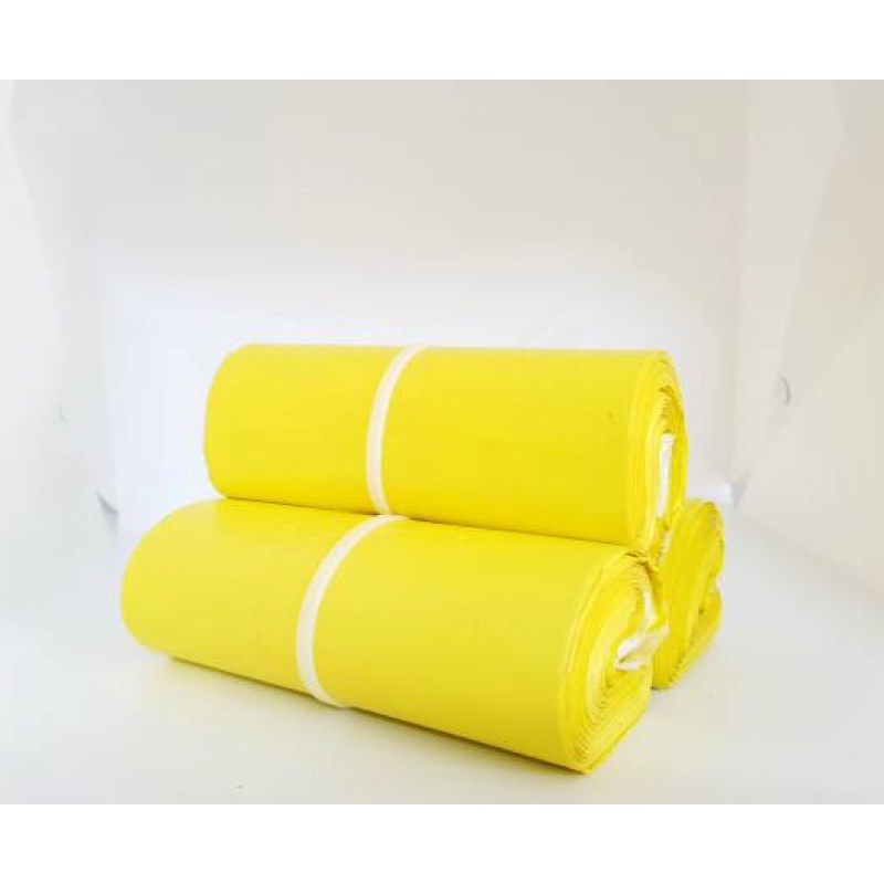 Túi gói hàng niêm phong size 17x30 màu vàng