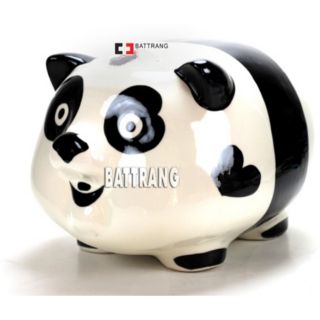 Heo tiết kiệm đẹp gốm Bát Tràng hình Gấu Trúc