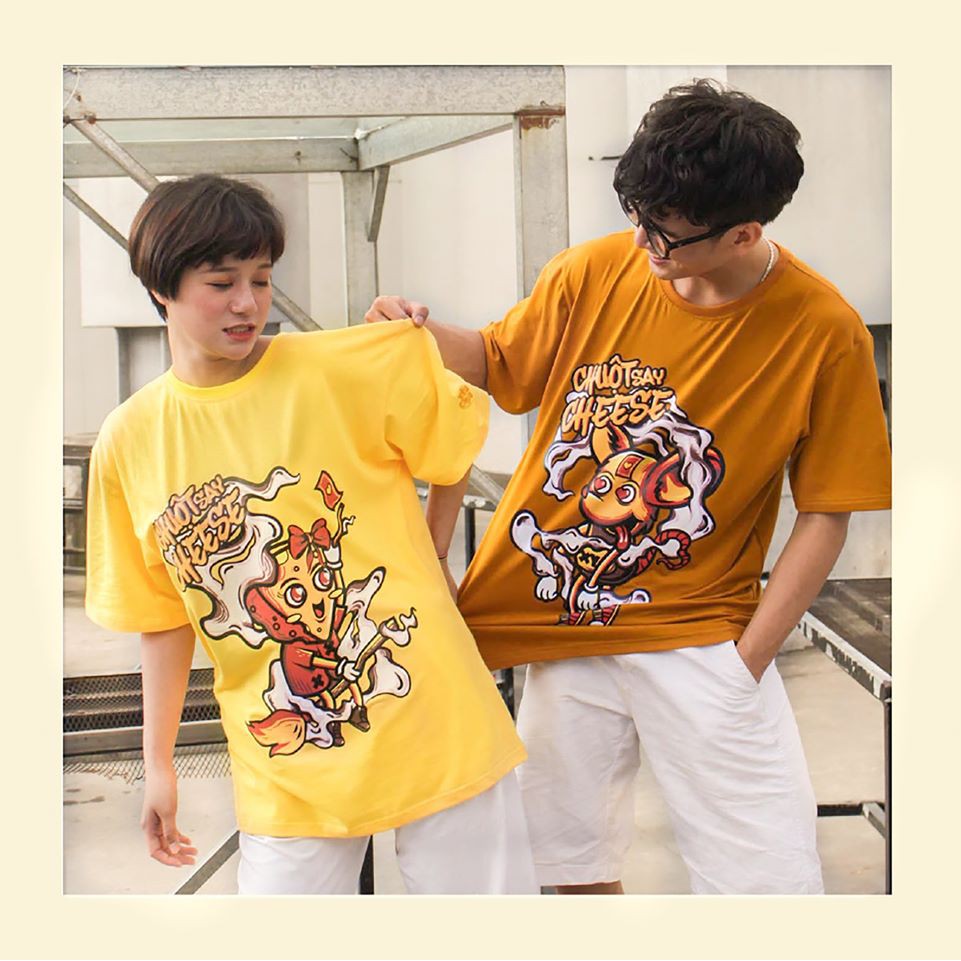 Áo thun cotton dành cho couple: Chuột Say Cheese - YÊU LÀ ĐỦ | BigBuy360 - bigbuy360.vn