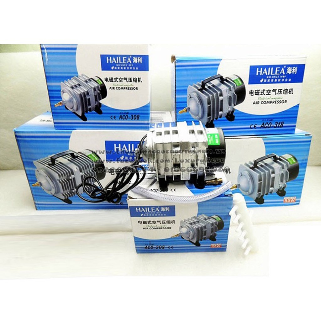 [ CÓ VIDEO] Máy sủi Oxy Hailea ACO-208 + 6M dây + 6 Quả Sủi