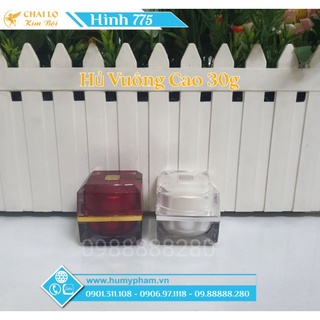 Hủ chiết kem face - hủ vuông cao 30g