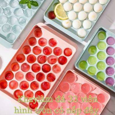 Khay Làm Đá Tròn 33 Viên Chất Liệu Cao Cấp