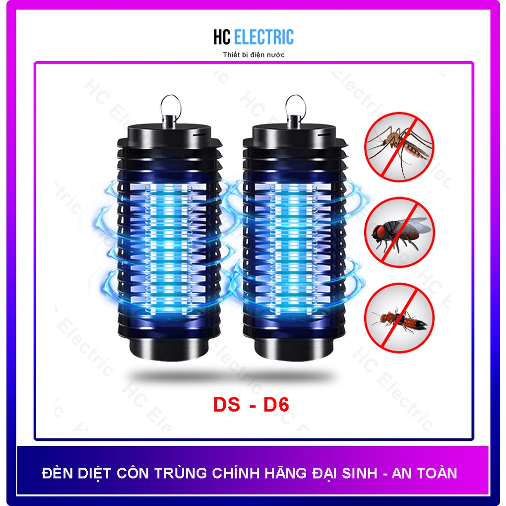 [ HÀNG CHÍNH HÃNG ] Đèn bắt muỗi, bắt côn trùng  Đại Sinh DS - D6 An toàn - Tiết Kiệm