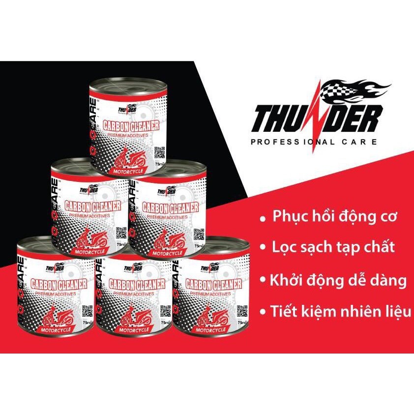 Tẩy Cặn CACBON, Phụ Gia Xăng Vệ Sinh Kim Phun THUNDER 75ML