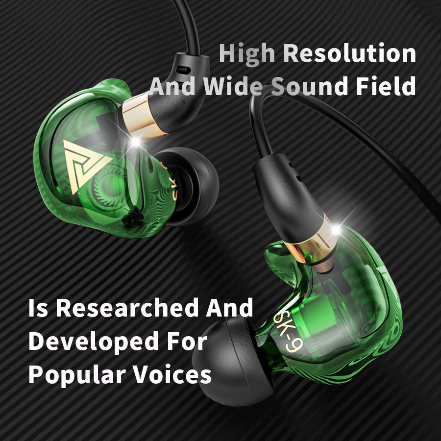 Tai nghe nhét tai QKZ SK9 có dây âm thanh bass hifi tích hợp mi cờ rô