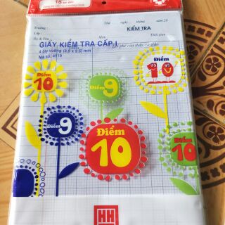 Giấy kiểm tra cấp 1 (4 ôly) - cấp 2 hồng hà, campus